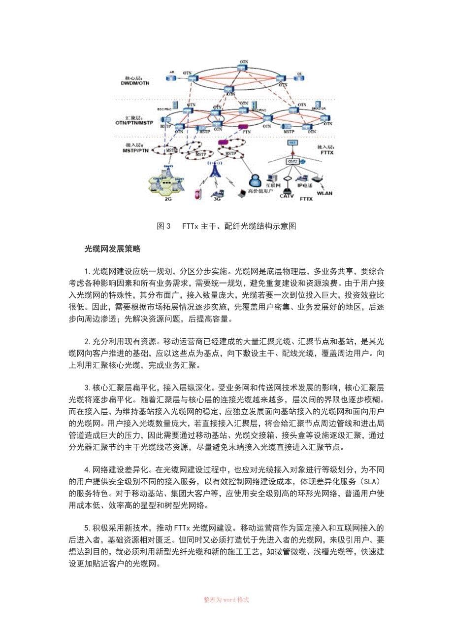 移动运营商全业务背景下本地光缆网架构_第5页