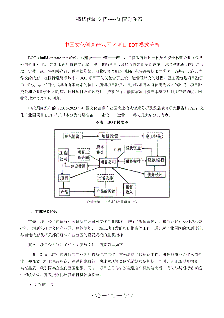 中国文化创意产业园区项目BOT模式分析(共4页)_第1页