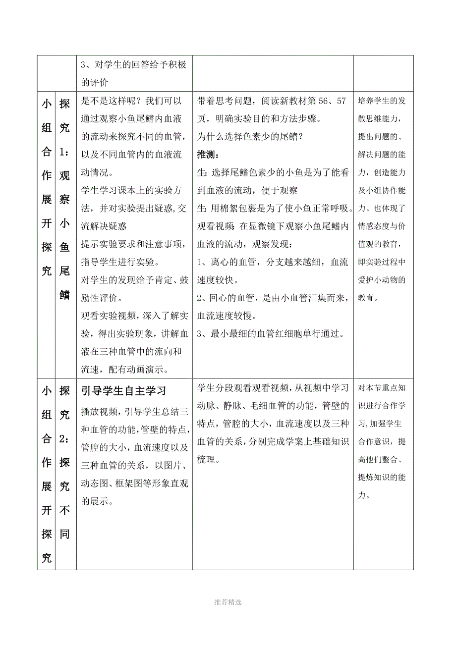 血流的管道-血管教学设计_第3页