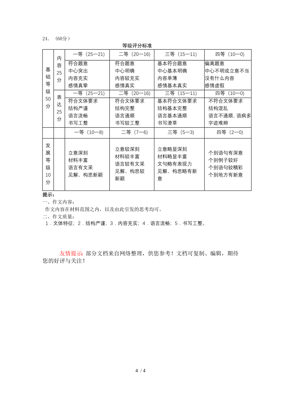 江门市2014年普通高中高三模拟测试语文答案_第4页