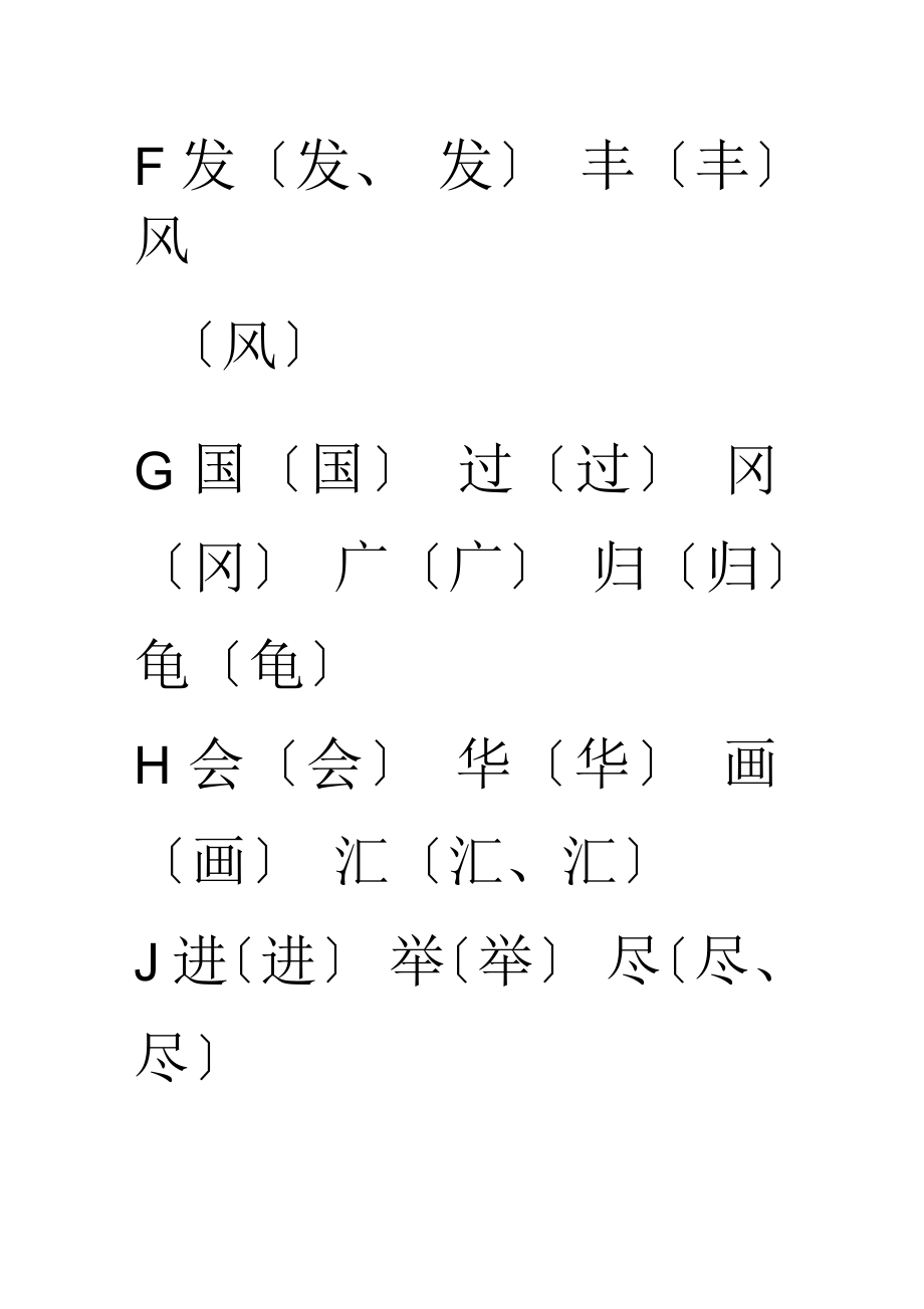 简体字繁体字对照表_第3页