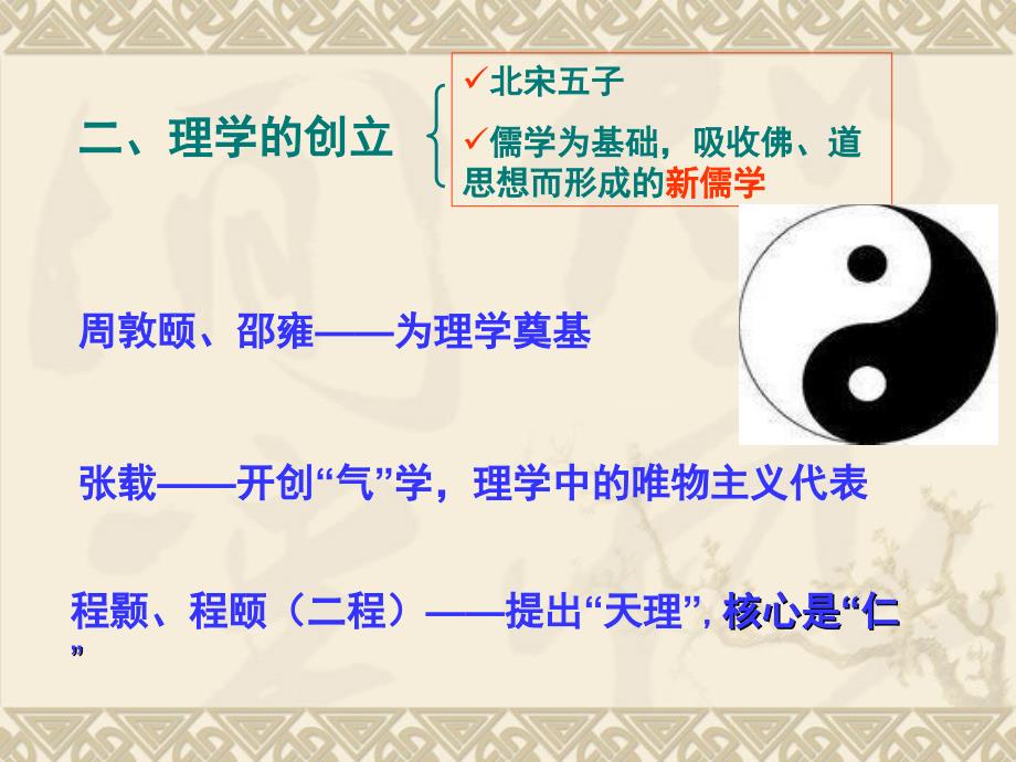 四川省成都七中网校高二历史人民版课件必修三专题一第三课宋明理学（共14张PPT）[1]_第3页