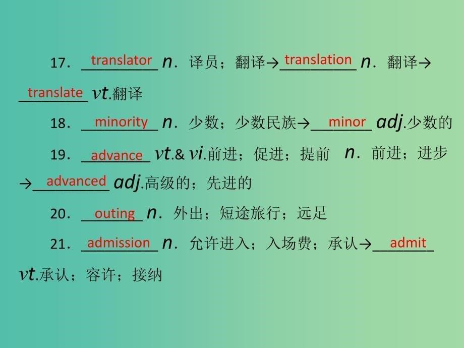 2019年高考英语总复习 第一部分 教材梳理 Unit 5 Theme parks课件 新人教版必修4.ppt_第5页