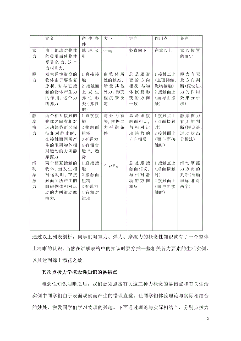 谈如何高效掌握力学概念性知识.doc_第2页