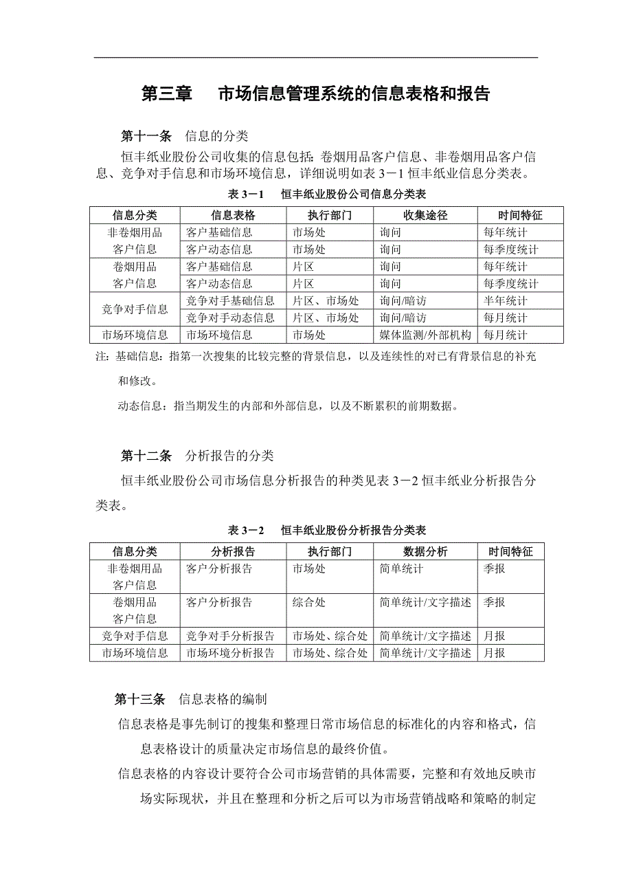 恒丰纸业股份公司市场信息管理制度_第4页