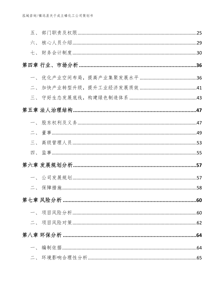 镇远县关于成立磷化工公司策划书_模板范文_第3页