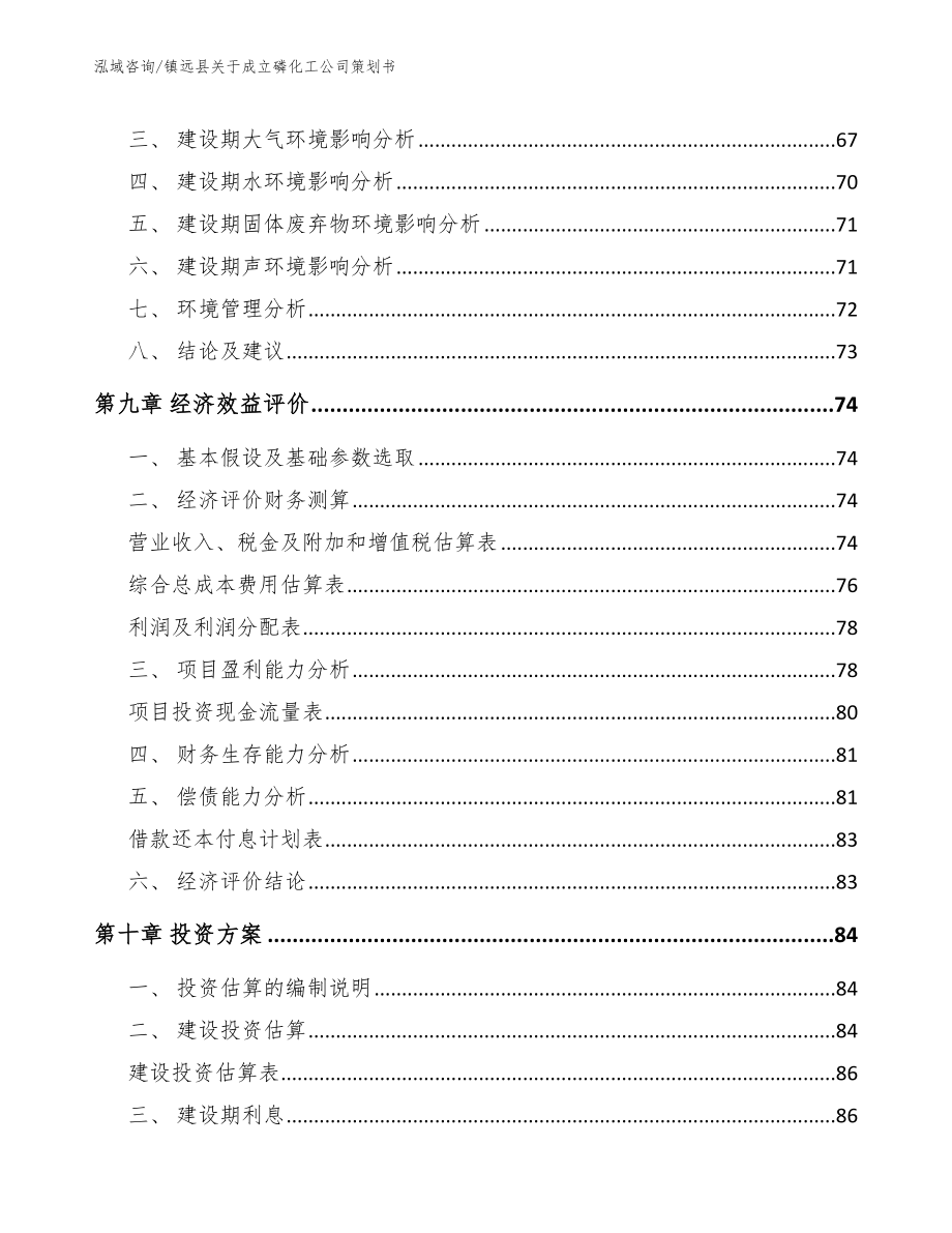 镇远县关于成立磷化工公司策划书_模板范文_第4页