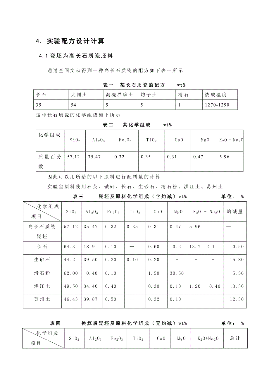 某高长石质瓷坯料配方设计_第3页