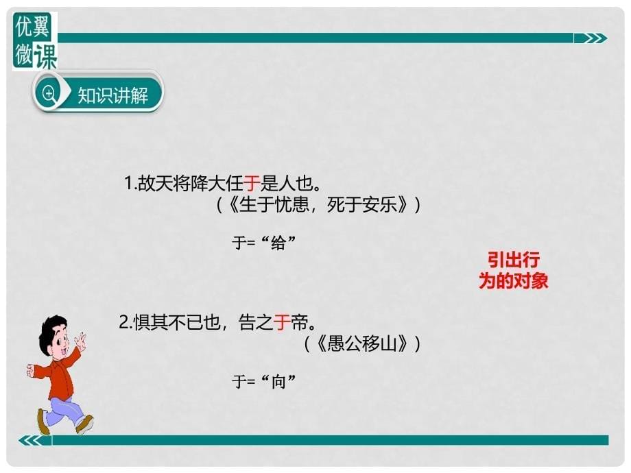 七年级语文上册 阅读考点精讲 文言文 文言文之于的用法课件 新人教版_第5页