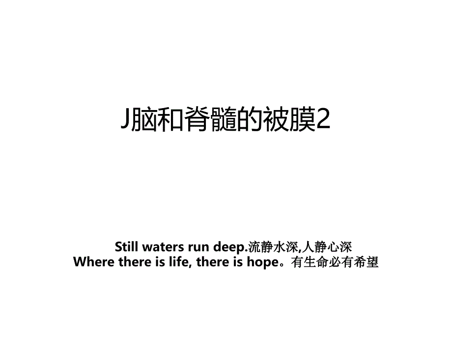 J脑和脊髓的被膜2_第1页