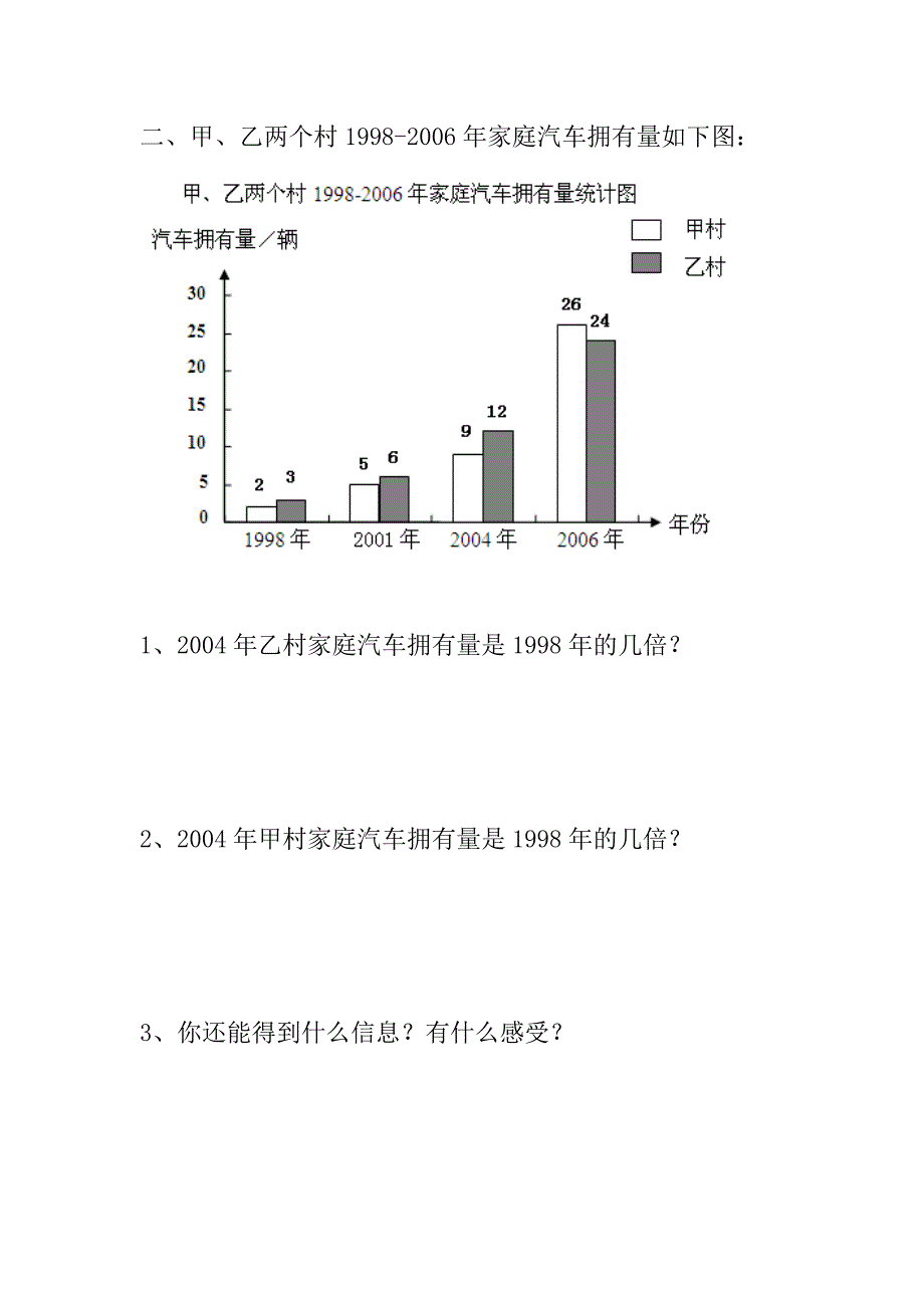 四年级下册复式条形统计图专项测试.doc_第2页