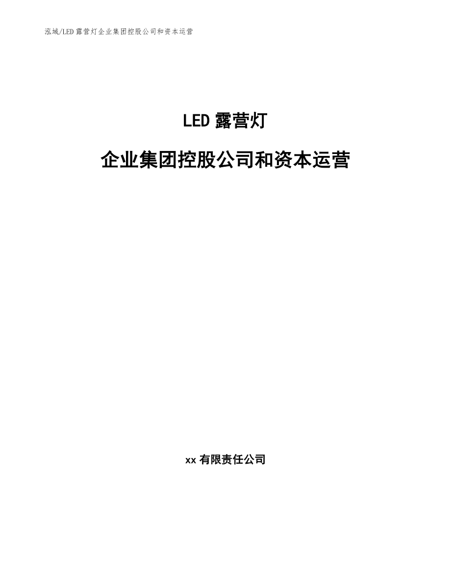 LED露营灯企业集团控股公司和资本运营_第1页