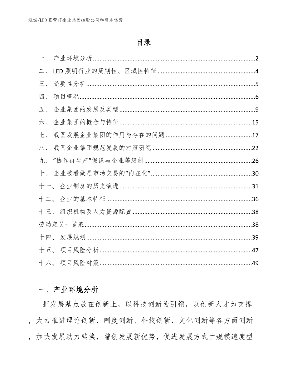 LED露营灯企业集团控股公司和资本运营_第2页