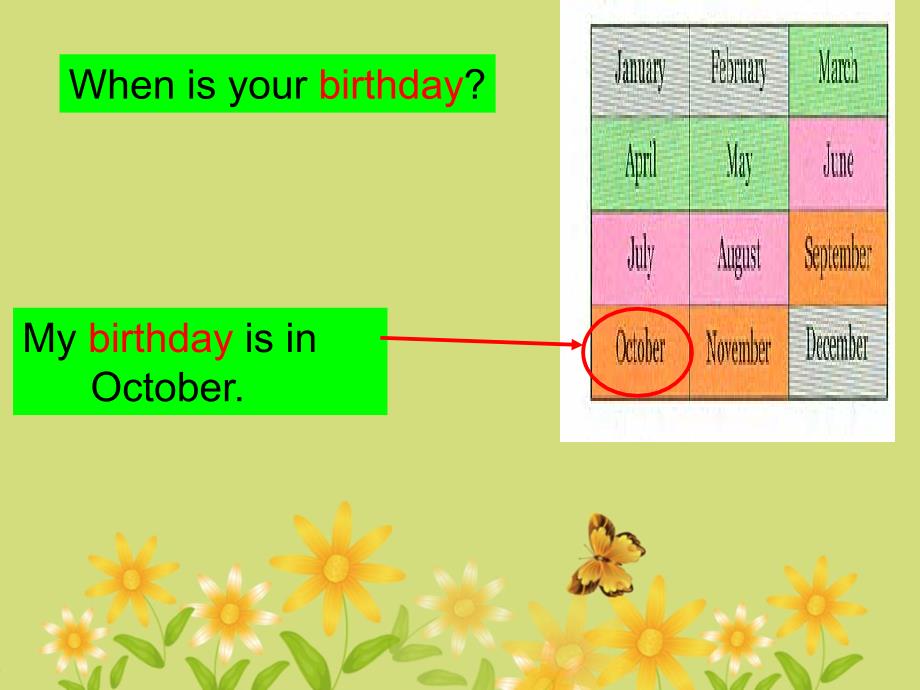 三年级上册英语课件-Unit 6 Birthdays Lesson 2 3｜人教新起点_第4页