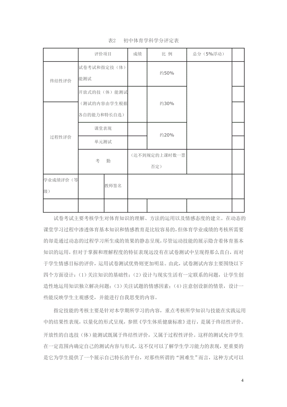 《初中体育教学发展性评价研究》报告_第4页