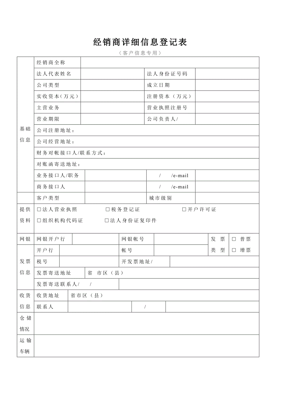 经销商详细信息登记表实用文档_第1页