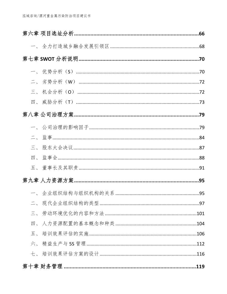 漯河重金属污染防治项目建议书_第5页