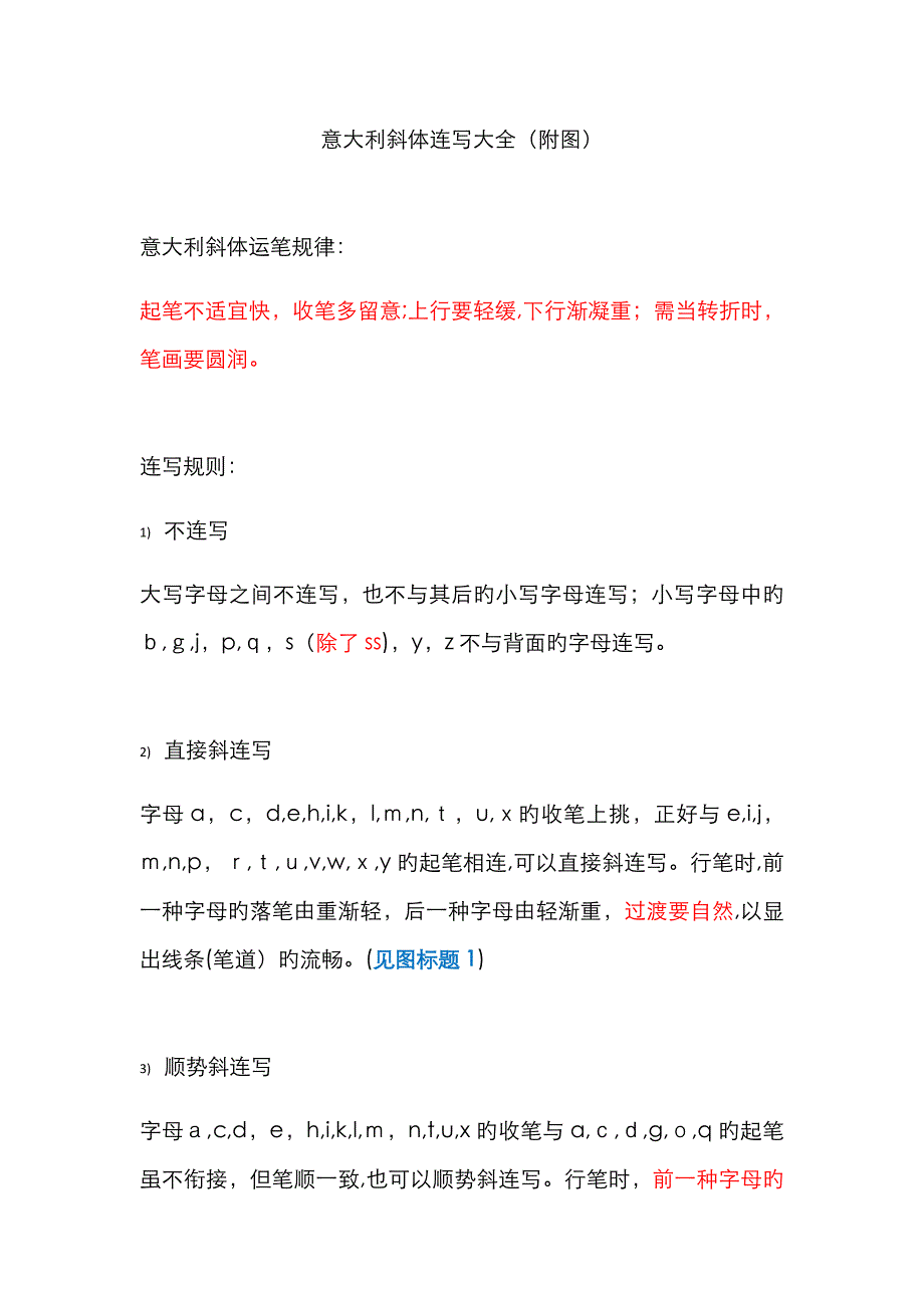 意大利斜体连写大全(附图)_第1页