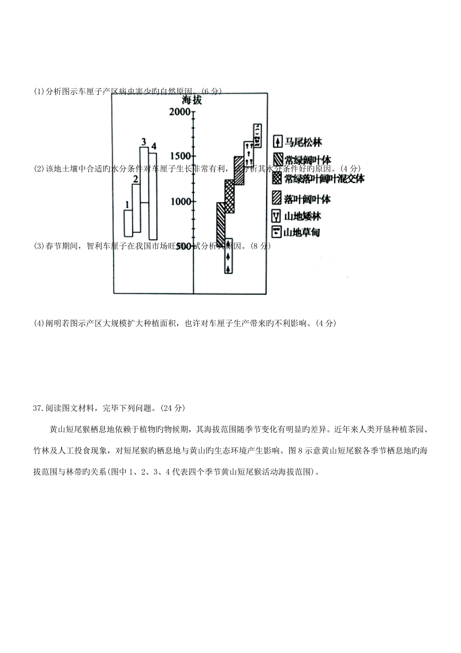 3山东省济宁市高三第一次模拟考试文综地理试题_第4页