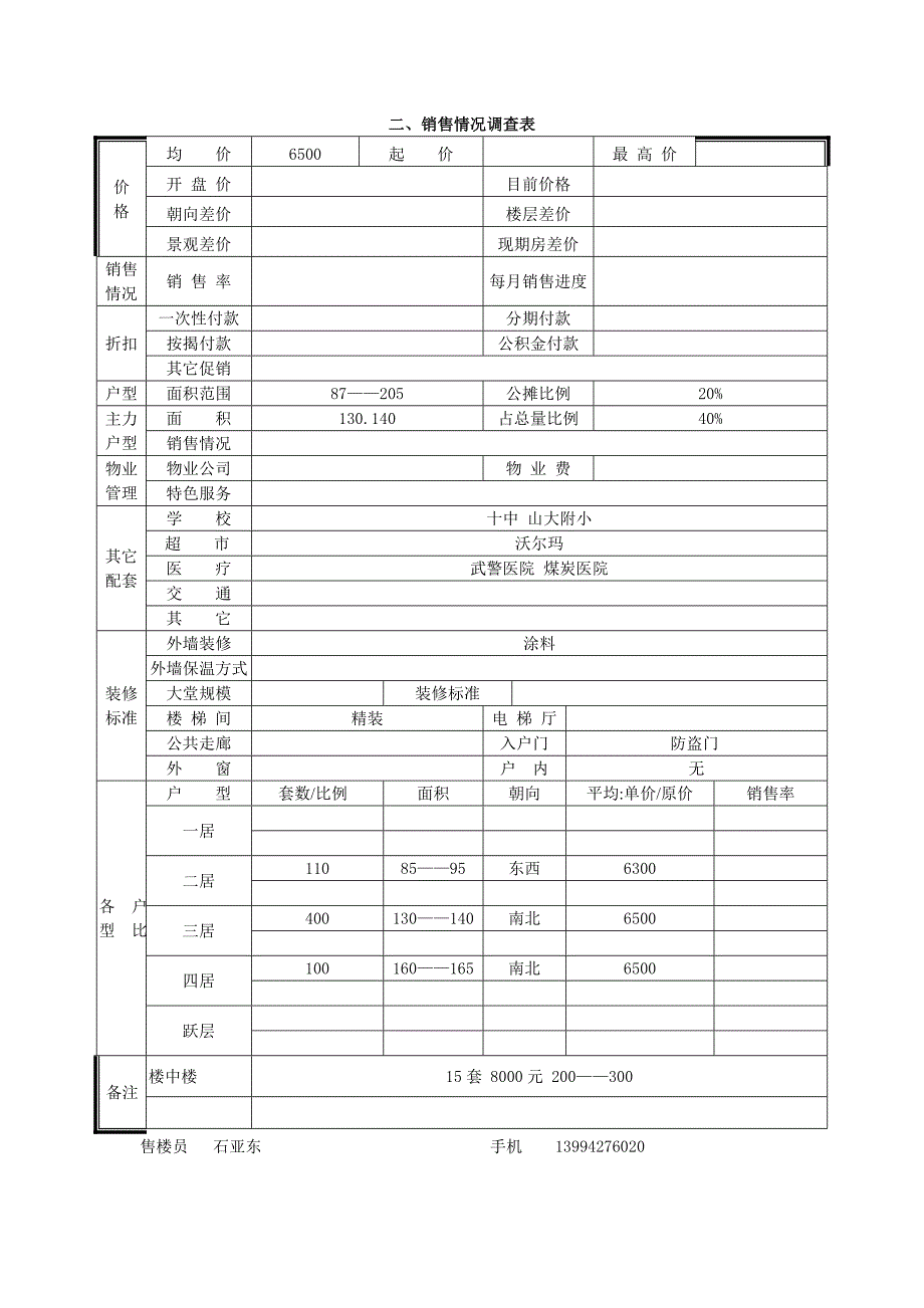 银海水韵市场调查表_第2页