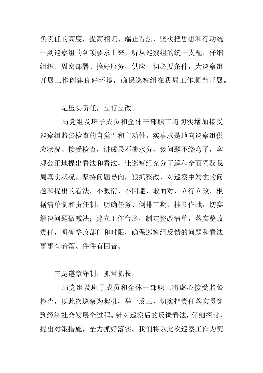 2023年在巡察组工作动员会上的表态发言材料_第3页