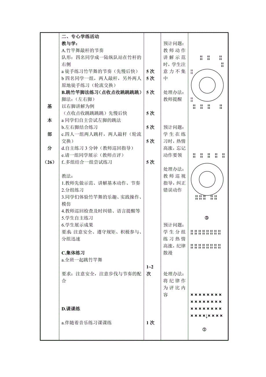 民族民间体育—竹竿舞单元教学计划（共3课次）.doc_第3页