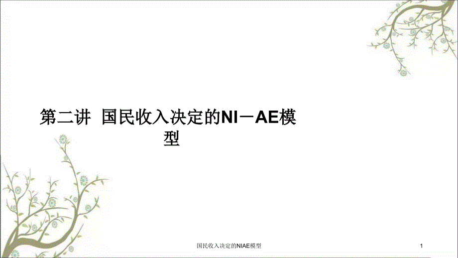 国民收入决定的NIAE模型课件_第1页