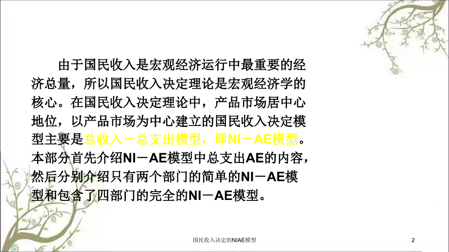 国民收入决定的NIAE模型课件_第2页