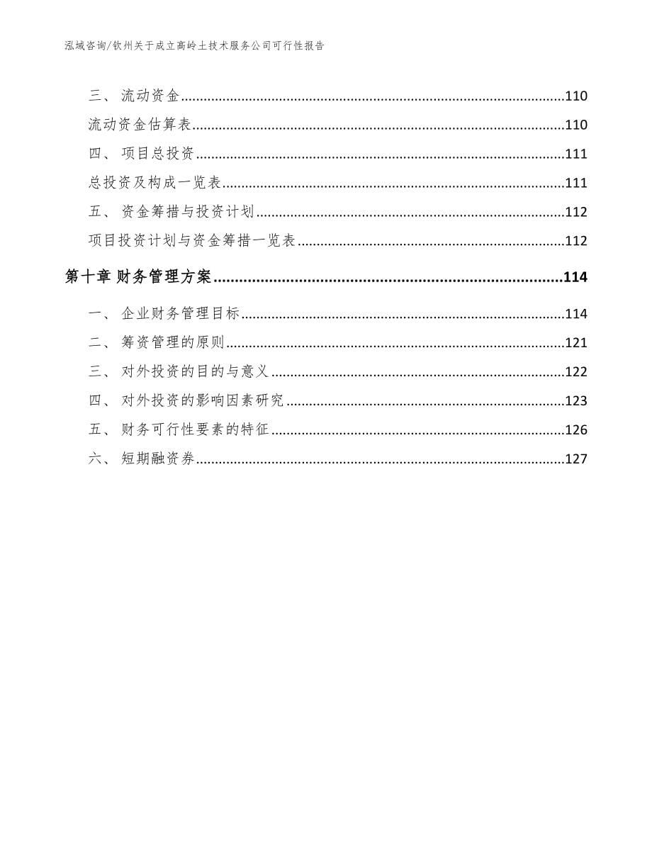 钦州关于成立高岭土技术服务公司可行性报告_第5页