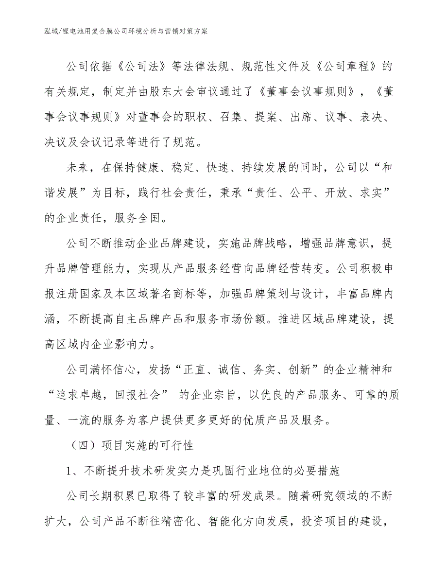 锂电池用复合膜公司环境分析与营销对策方案_第4页