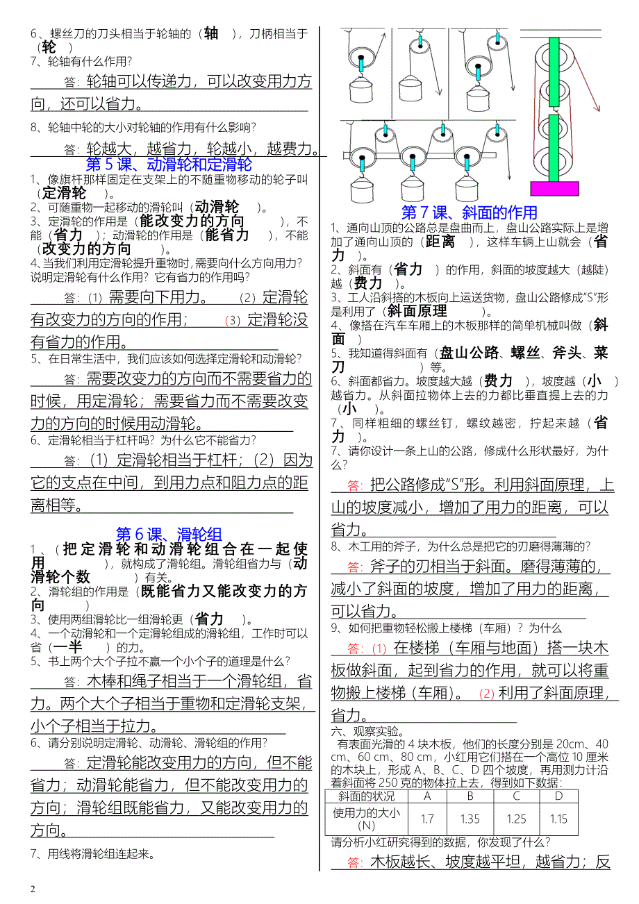 科学第11册-1-4单元（有答案）-邓涛_第2页