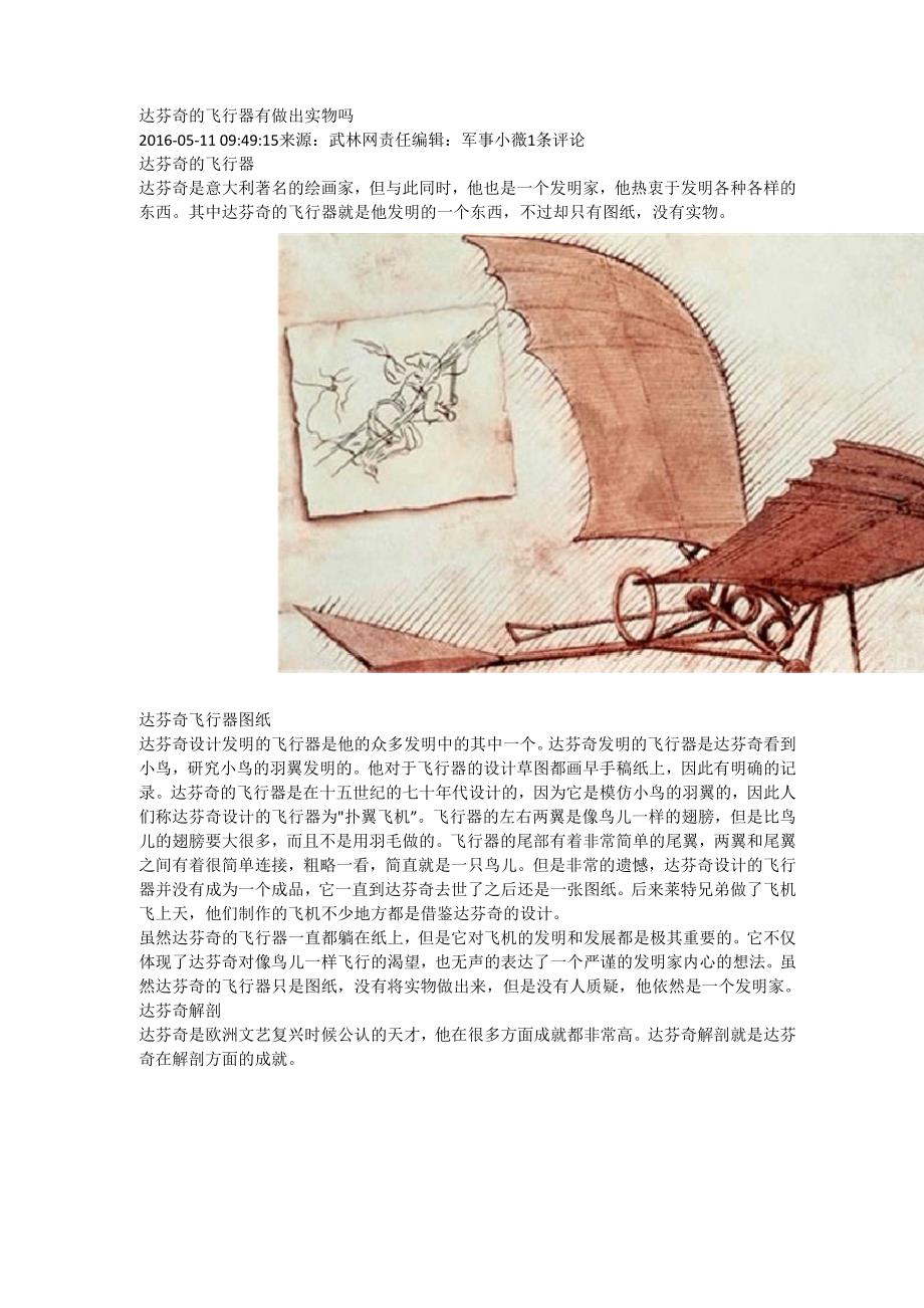 达芬奇的飞行器_第1页