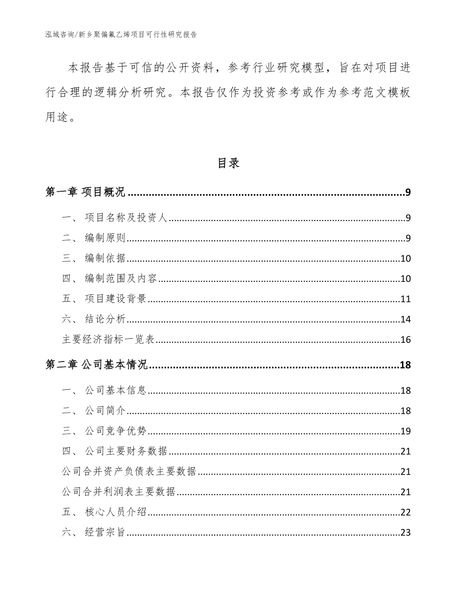 新乡聚偏氟乙烯项目可行性研究报告【模板参考】_第3页