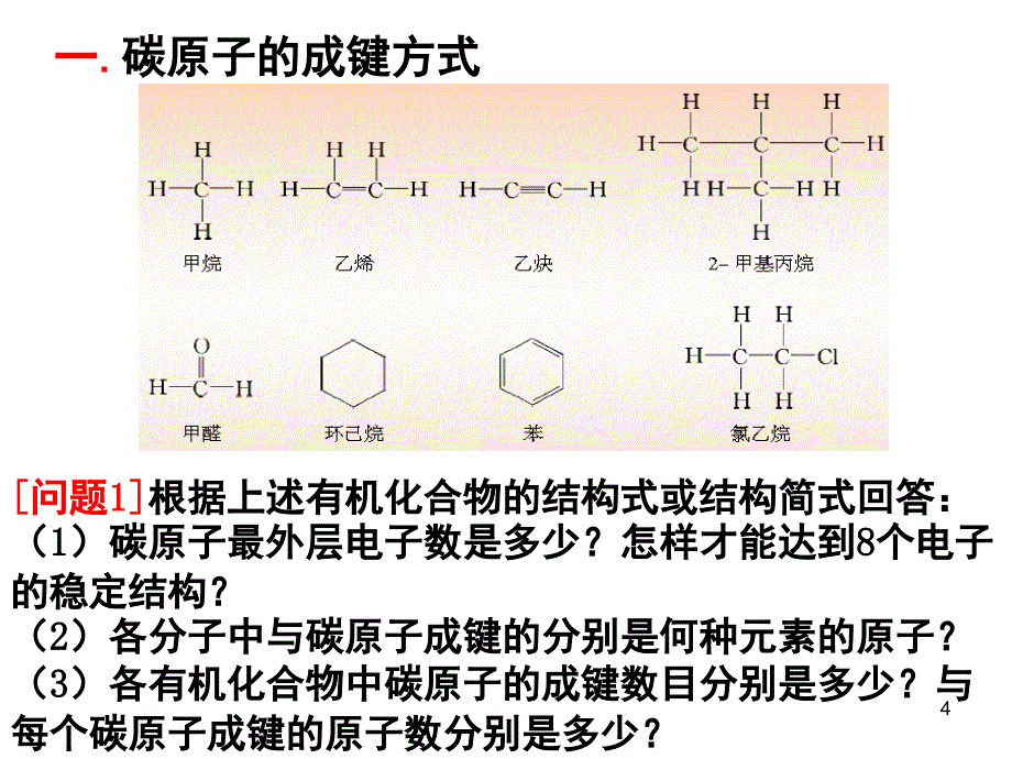 鲁科版化学选修五第一章第二节有机化合物的结构与性质4课时分享资料_第4页