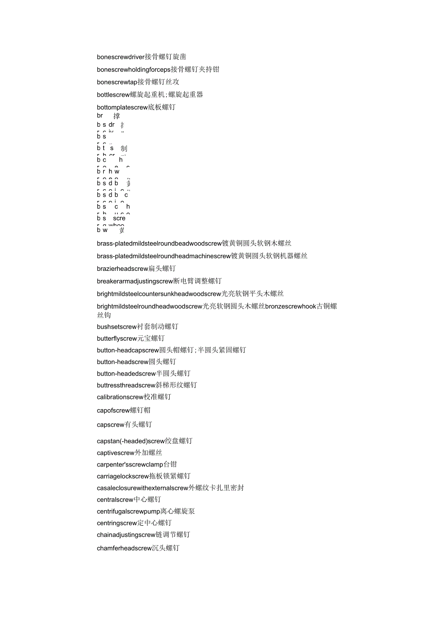 最全的螺钉术语中英文对照_第2页