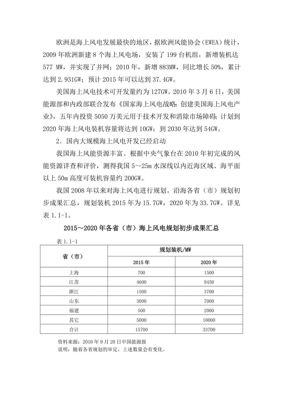 福建省海上风电开发的经济性影响因素分析与产业发展对_第5页