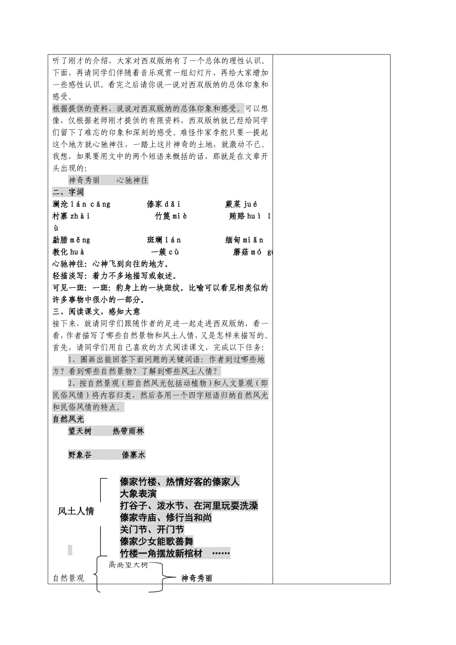 苏教版语文八年级上册第四单元《美丽的西双版纳》_第2页