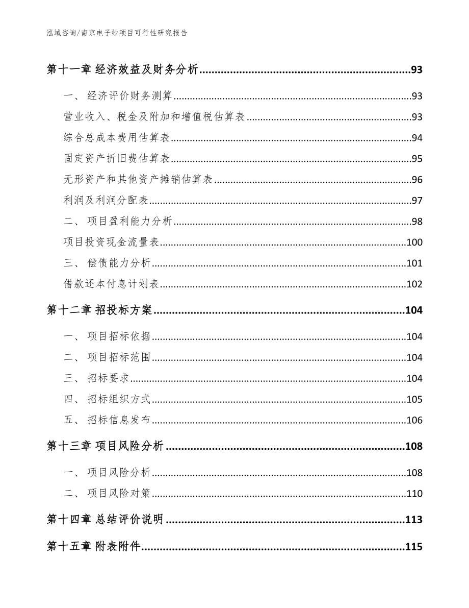 南京电子纱项目可行性研究报告【模板参考】_第5页