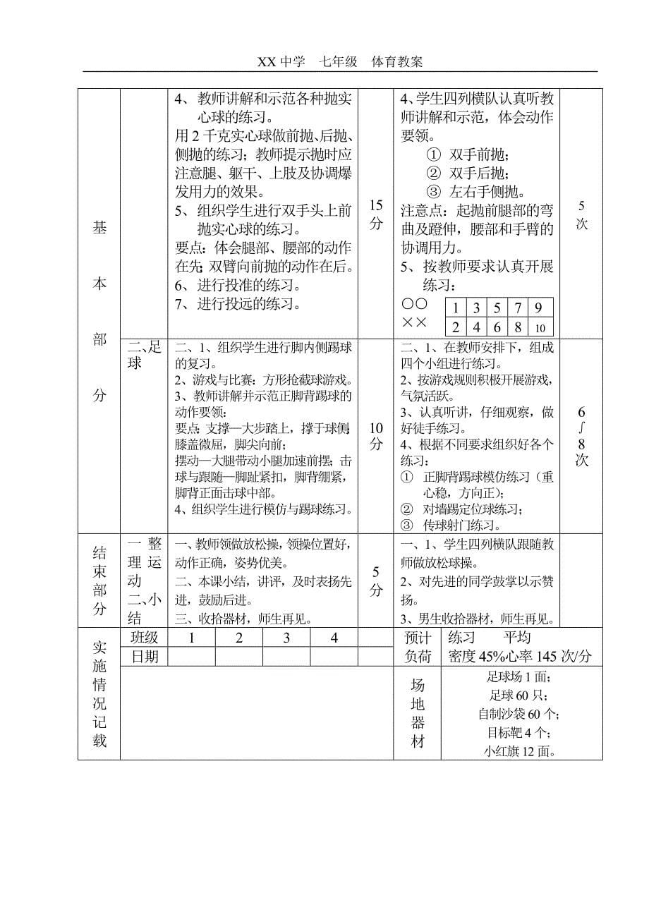 初中体育课教案全集_第5页