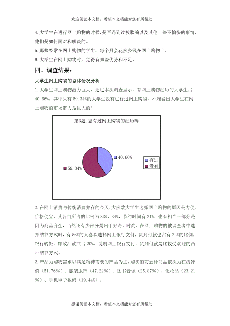 大学生网上购物市场调查问卷_第4页