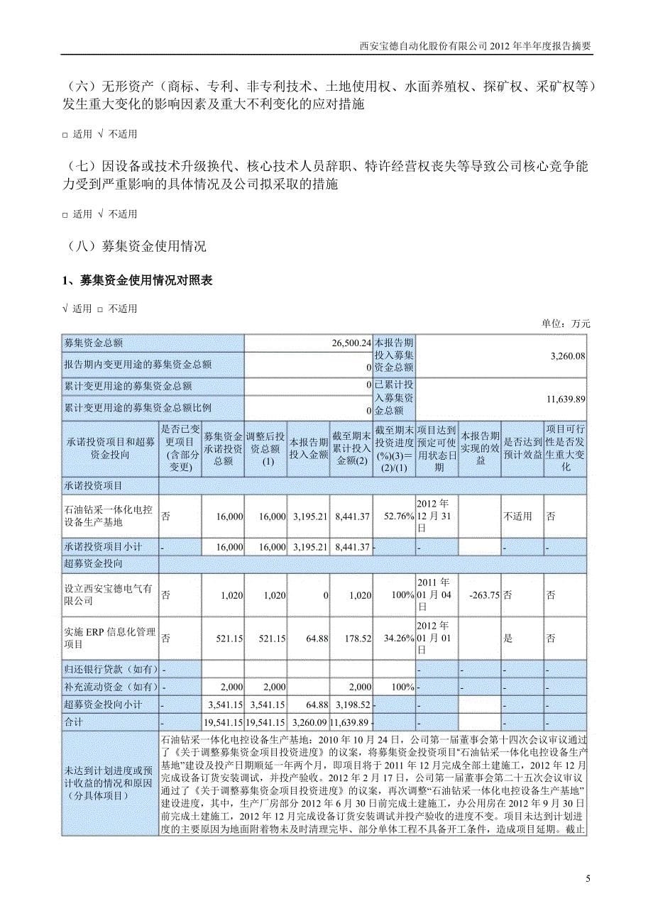 宝德股份：半报告摘要_第5页