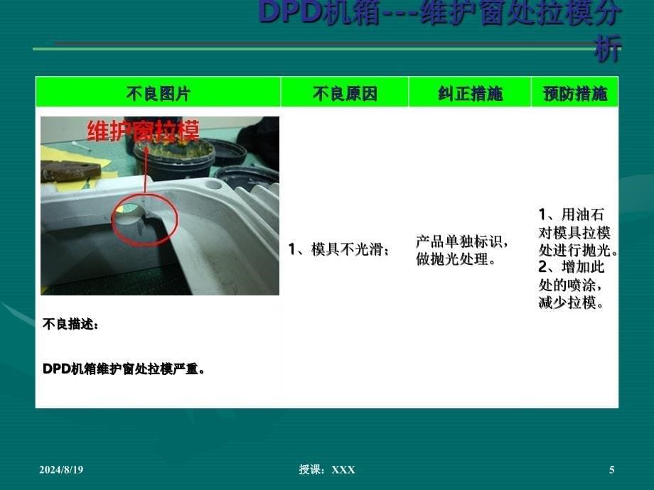 铝压铸件工序不良汇总与分析PPT课件_第5页