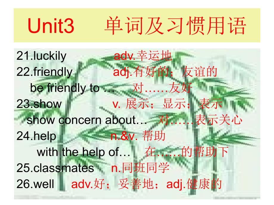 语文出版社职高英语第一册unit3 单词_第4页