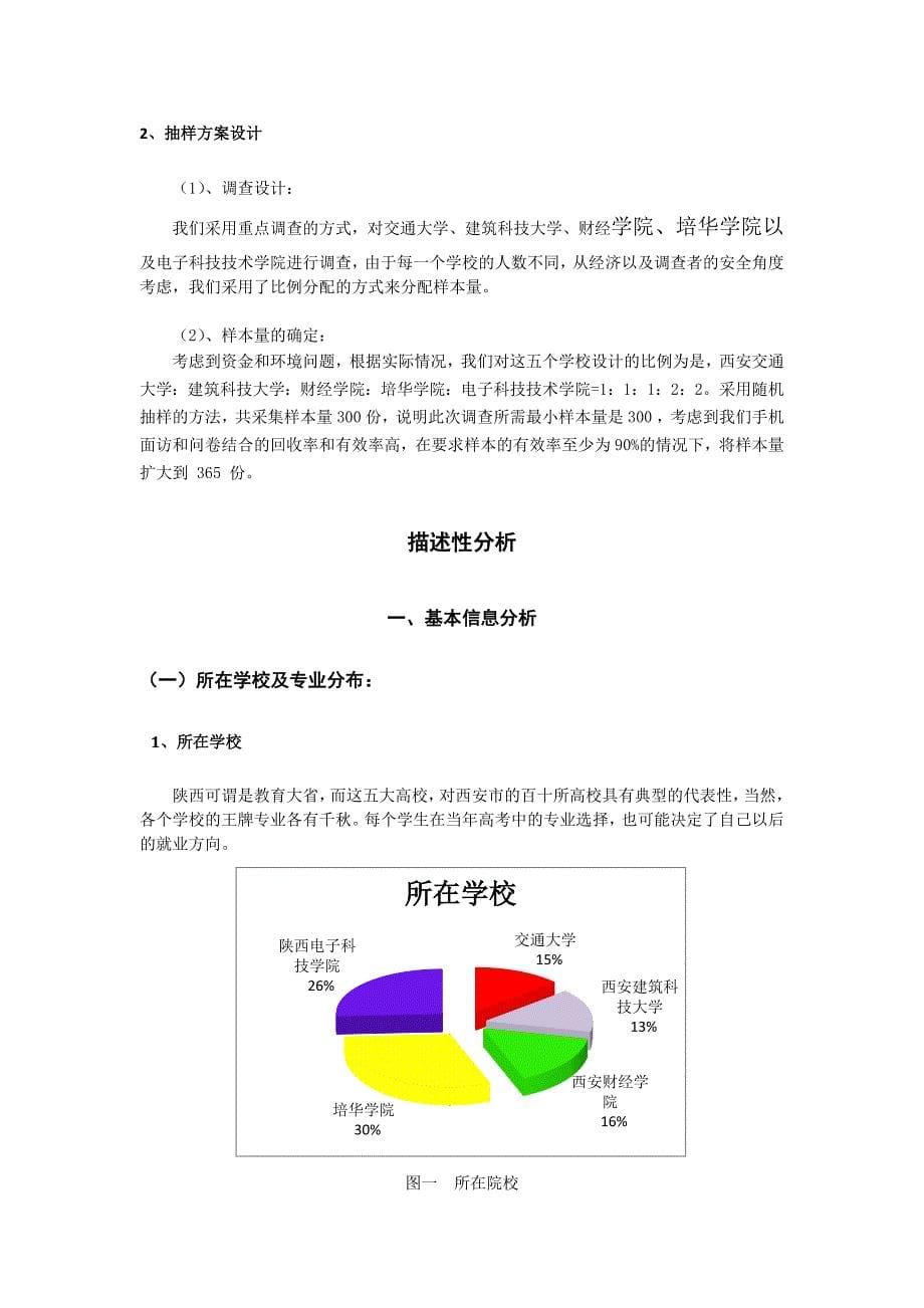 西安市在校大学生就业需求的调查报告_第5页