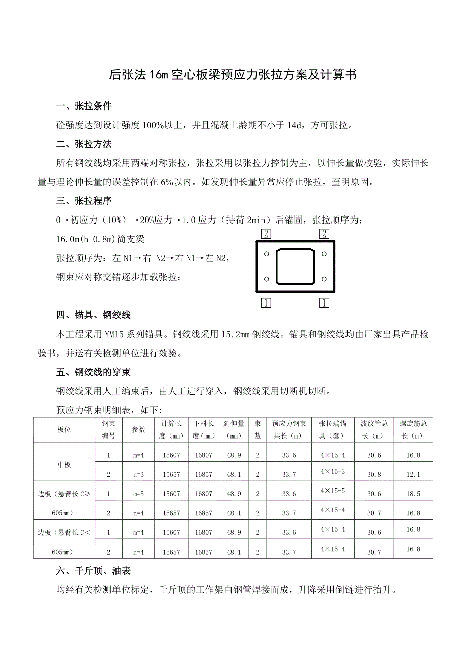 16m空心板梁预应力张拉计算书讲解_第3页