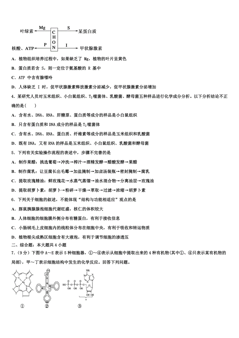 天津市第100中学2023年生物高二下期末达标测试试题（含解析）.doc_第2页