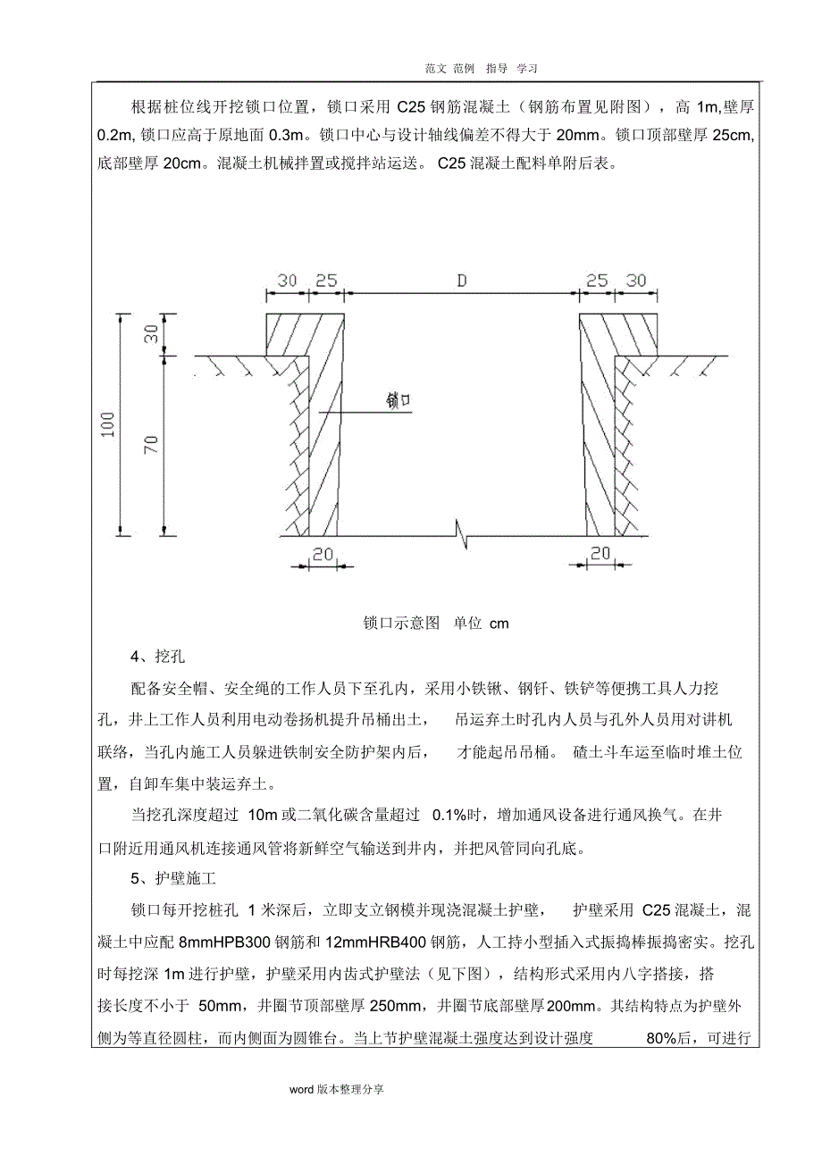 人工挖孔桩施工技术交底记录_第3页