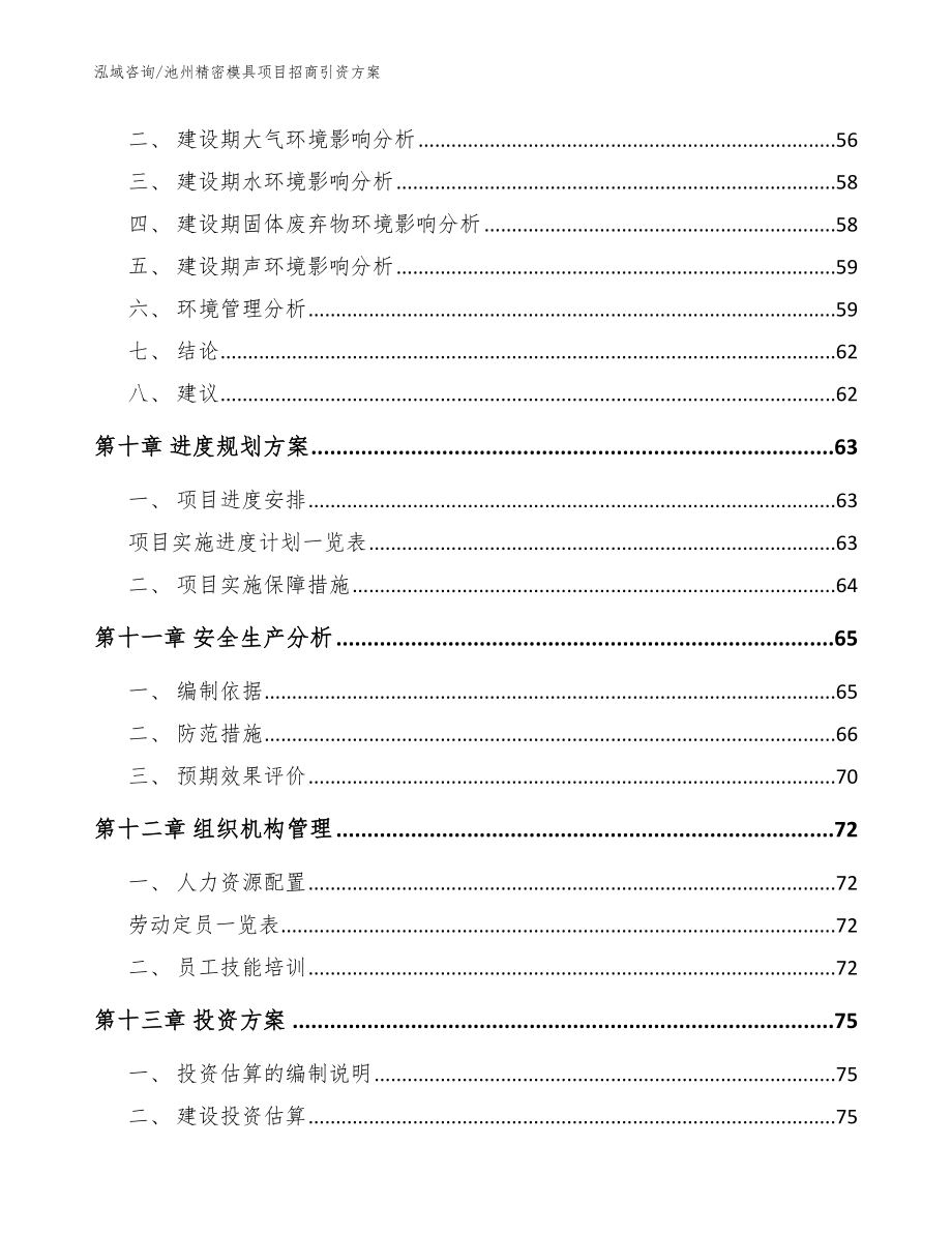 池州精密模具项目招商引资方案（模板）_第3页