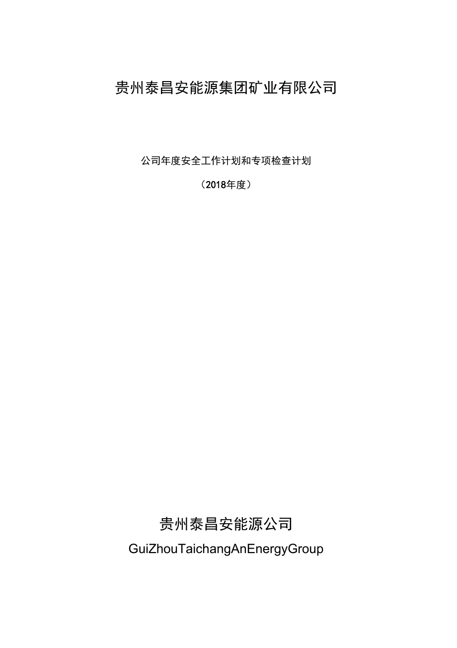 公司年度安生产计划和专项检查计划_第1页