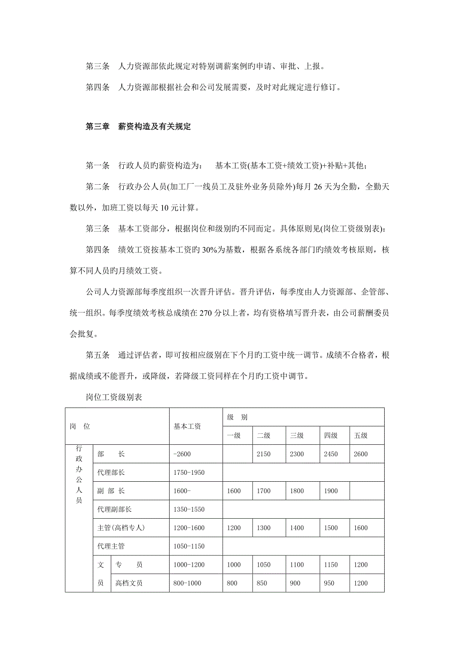 企业薪酬管理新版制度全_第2页